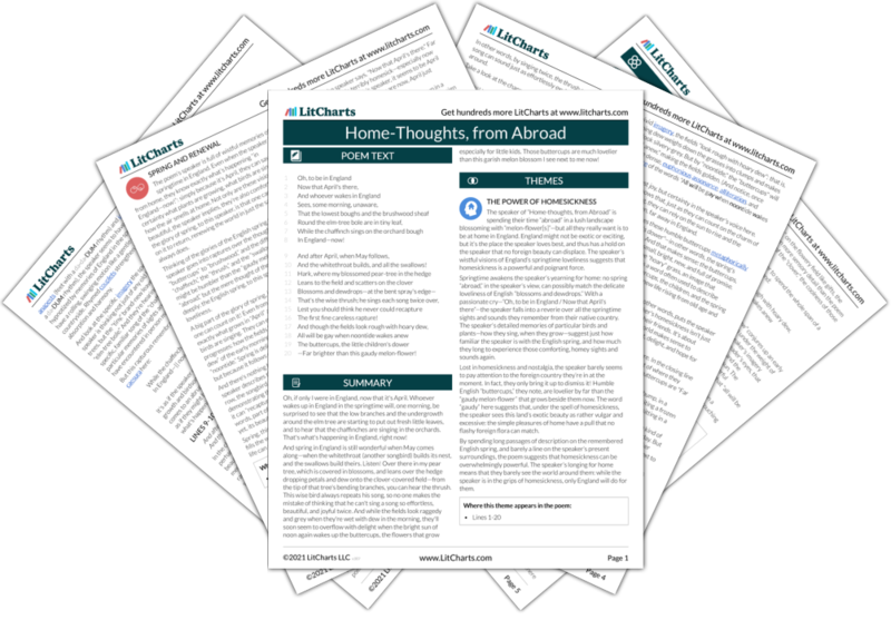 Home Thoughts From Abroad Poem Summary And Analysis LitCharts   Robert Browning Home Thoughts From Abroad.large 